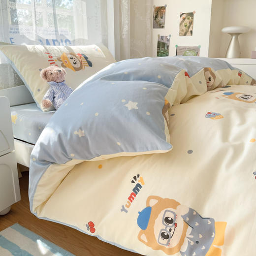 自然醒全棉学生季三件套大学生宿舍床上用品纯棉套件被套单人床单枕套NH165 商品图4