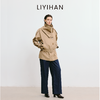 LIYIHAN 2025秋季新款通勤棉质卡其色短款风衣外套女小众设计感 商品缩略图1