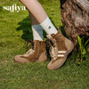 Safiya/索菲娅2025时尚拳击靴复古反绒休闲百搭运动高帮德训鞋SFD4116060 商品缩略图7