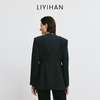 LIYIHAN 2025秋季新款通勤高级羊毛圆领西装女灰色外套小众设计感 商品缩略图4