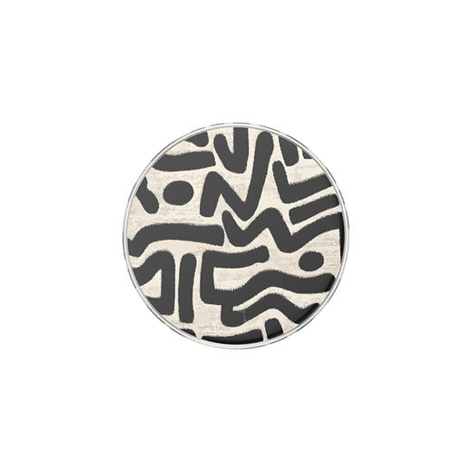 【旅行的回响】非洲泥染布 POPGRIP泡泡骚手机粘贴式气囊支架 Graphic平面系列 黑色 条纹 商品图2