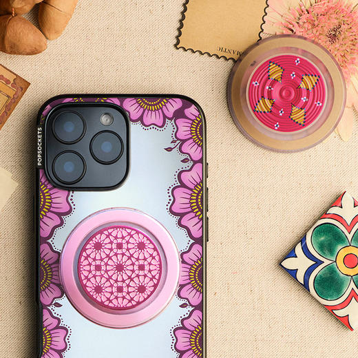 【旅行的回响】波纹编织 POPGRIP泡泡骚手机粘贴式气囊支架 Other其他系列 红色 商品图1