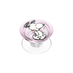 【史努比幸福花丛】轻松走走 POPGRIP泡泡骚手机粘贴式气囊支架 Graphic平面系列 粉色 Snoopy 卡通