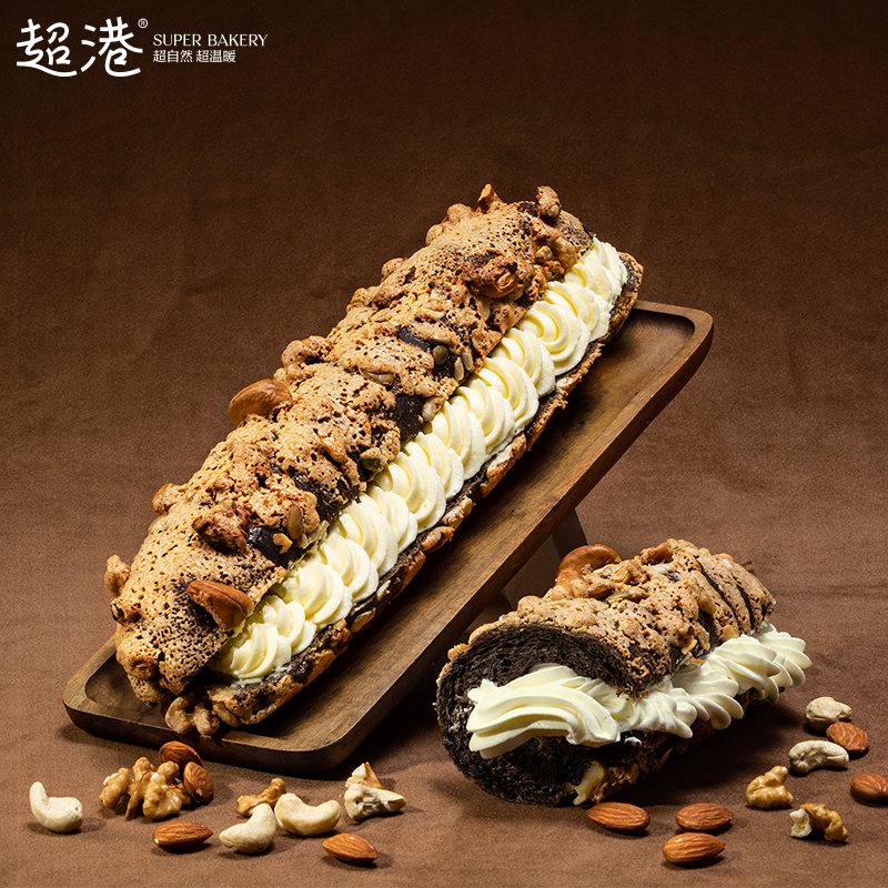 黑金五仁马里奥面包