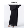 VIMAGE纬漫纪通勤百搭休闲高腰莱赛尔黑色直筒秋季新款半身裙V2406101 商品缩略图3