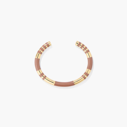 订购8周到｜Aurélie Bidermann-Positano-摩卡色 条纹 手镯［法国设计师］ 商品图0