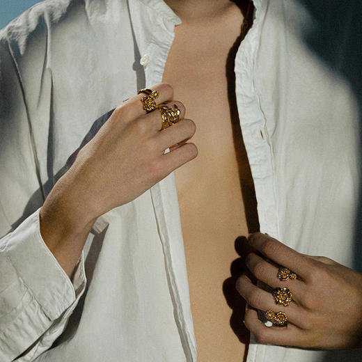 北京仓｜Aurélie Bidermann-DIFENDA-金色 螺旋 开口 戒指［法国设计师］ 商品图1