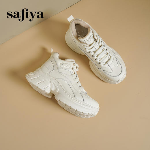 预售|Safiya/索菲娅2025小个子厚底增高轻便百搭休闲高帮运动老爹鞋SFD3112090 商品图6