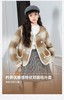 【高端系列】手工定制8292款羊毛➕桑蚕丝➕羊驼渐变叠影格纹短款双面尼大衣-喜出 商品缩略图1