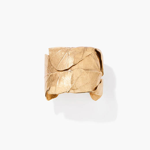北京仓｜Aurélie Bidermann-LEDENA-叶片 镀金 宽手镯［法国设计师] 商品图0