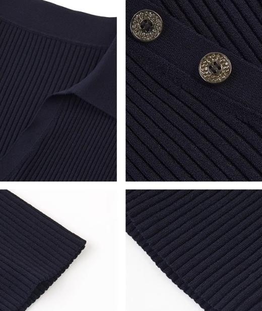 朗姿 短袖修身坑条针织衫LCET01KPR265 商品图9