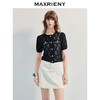 MAXRIENY法式摩登感钉珠套头毛衫短款25夏款复古气质感修身上衣女(货号:MF86SW253) 商品缩略图0