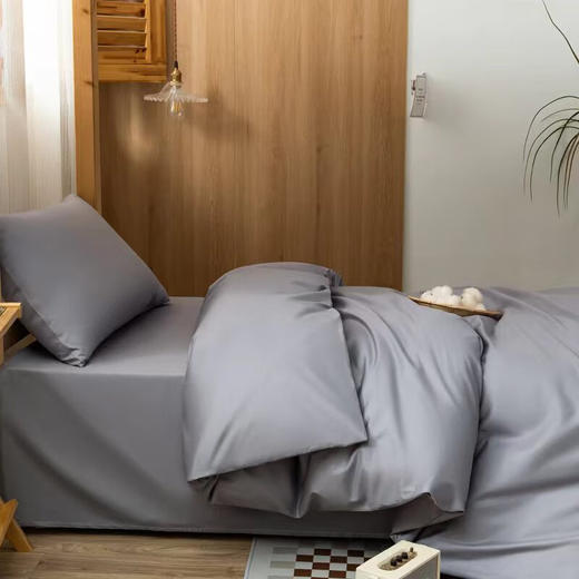 【多样屋专柜】悠梦嘉居全棉纯色三件套粉/蓝/灰单人宿舍 商品图4