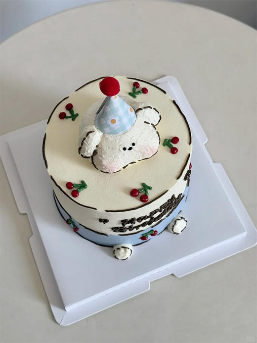 奶油霜小狗 - 4英寸戚风蛋糕 商品图2