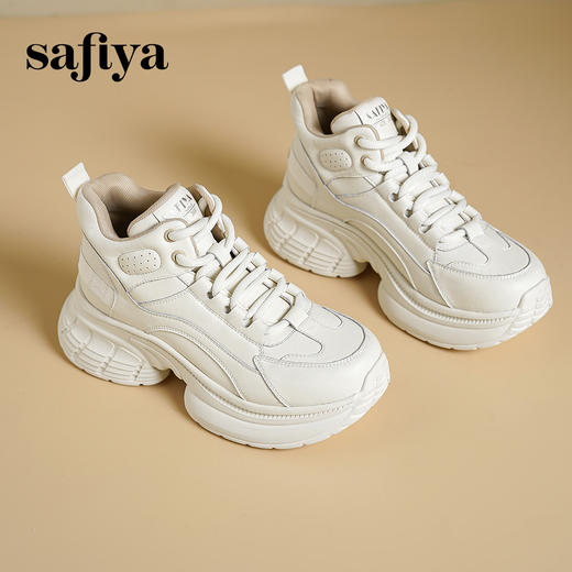预售|Safiya/索菲娅2025小个子厚底增高轻便百搭休闲高帮运动老爹鞋SFD3112090 商品图7