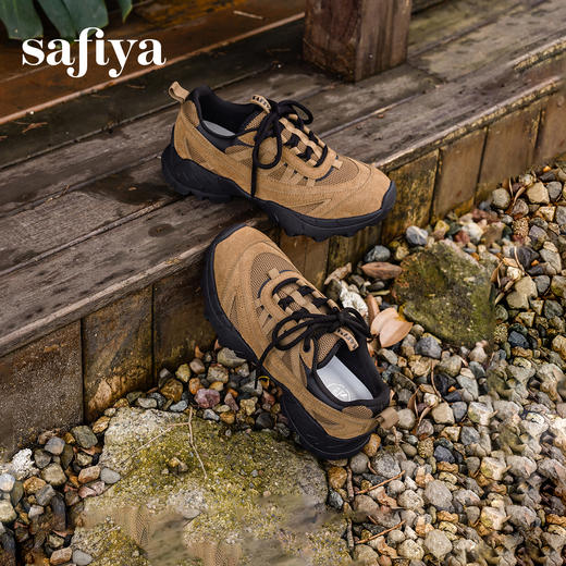 预售|Safiya/索菲娅2025复古轻便透气防滑减震户外徒步登山休闲运动鞋SFD3112443 商品图3