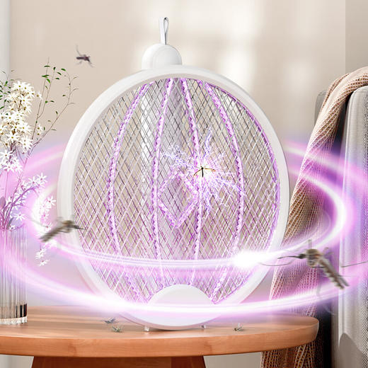 【多样屋专柜】臻邦 折叠电蚊拍 白色 商品图4