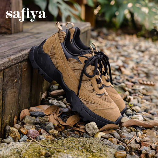 预售|Safiya/索菲娅2025复古轻便透气防滑减震户外徒步登山休闲运动鞋SFD3112443 商品图1