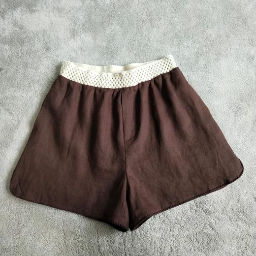 良木礼亚麻花边短裤（8133） 商品图0