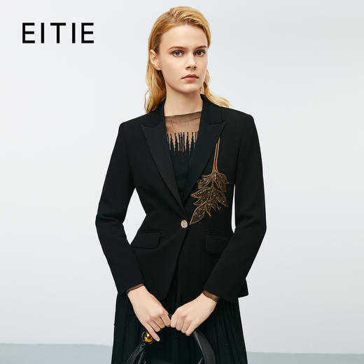 EITIE爱特爱高级感一粒扣干练通勤亮片装饰西装外套秋季新款7903609 商品图0