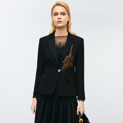 EITIE爱特爱高级感一粒扣干练通勤亮片装饰西装外套秋季新款7903609 商品图1