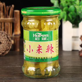 云南特产宏斌小米辣220g野山椒坛装腌制炒菜调味即食
