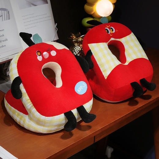 自然醒大眼红苹果双面午睡枕趴睡枕办公室好物工位学校午休枕头趴桌子抱枕QYL 商品图8