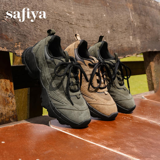 预售|Safiya/索菲娅2025复古轻便透气防滑减震户外徒步登山休闲运动鞋SFD3112443 商品图4