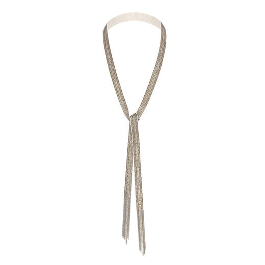 北京仓｜Marie Laure Chamorel-1L010-白色 编织 流苏 长项链［法国设计师］ 商品图1