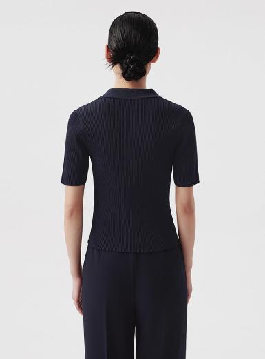 朗姿 短袖修身坑条针织衫LCET01KPR265 商品图5