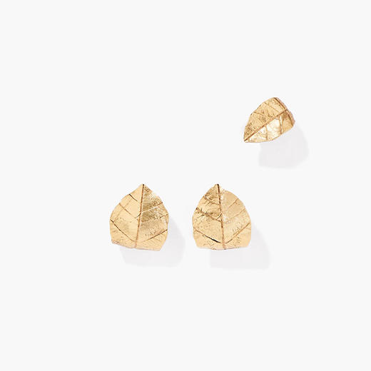 北京仓｜Aurélie Bidermann-LEDENA-叶片 镀金 耳环 （三只一组）［法国设计师] 商品图0