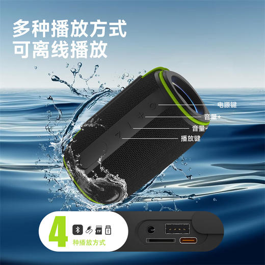 WIWU雷音无线音箱 H5 黑色 商品图2