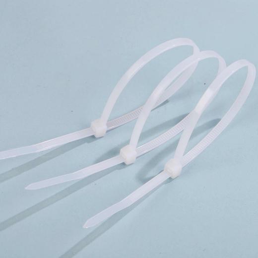 自锁式尼龙扎带白色100条 塑料束线带非标8*300 理线带捆绑结实耐用宽度5.4mm 商品图1
