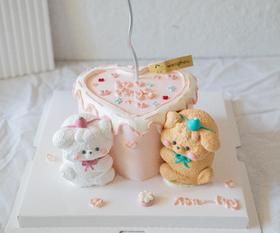 4寸爱心趴趴狗（需提前3小时预定 ）