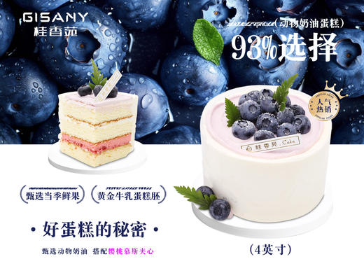 原价48元购4英寸动物奶油水果蛋糕图款水果随机搭配 商品图1