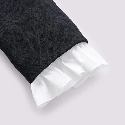 MAXRIENY时尚复古金属纽扣收腰修身黑色外套女 商品图2