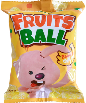 露比 香蕉奶油味小圆球52g LOOPY 과일볼 바나나52g