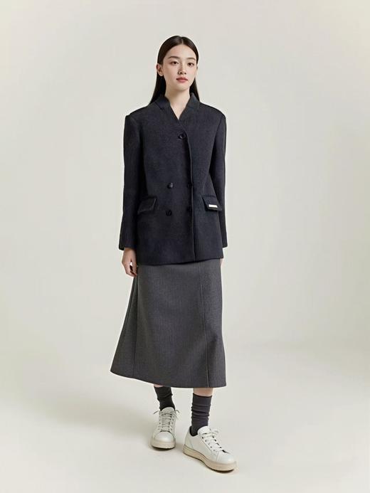 【高端系列】手工定制3246款100%羊毛气质双面尼中款大衣-喜出 商品图2