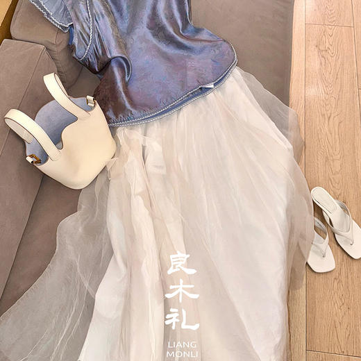 【预售7天】良木礼真丝花朵长裙（X7237） 商品图1