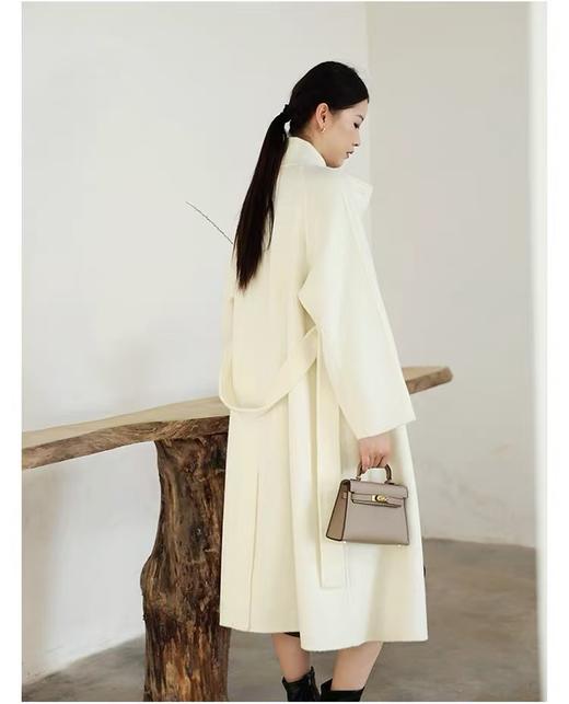 【高端系列】（微脏，介意勿入）手工定制8619款100%澳洲超细羊毛气长款双面尼大衣-喜出 商品图6