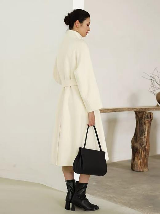 【高端系列】（微脏，介意勿入）手工定制8619款100%澳洲超细羊毛气长款双面尼大衣-喜出 商品图2