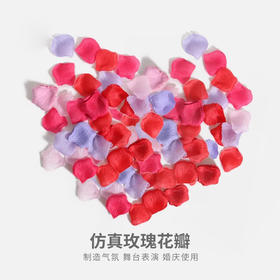 玫瑰花瓣仿真花瓣片 无纺布表白布置浪漫求婚结婚拍摄KTV装饰庆典手撒花 5*5CM/包