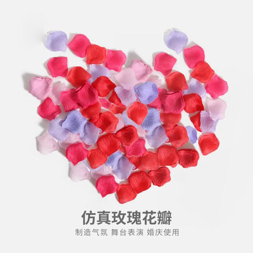 玫瑰花瓣仿真花瓣片 无纺布表白布置浪漫求婚结婚拍摄KTV装饰庆典手撒花 5*5CM/包 商品图0