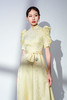 荷言HEYEN 玉人新妆【明星同款】时装周秀场款 鹅黄色真丝混纺梅花织金提花缎+“双兔捧月”造型非遗盘扣+复古泡泡袖+裙身非遗重工苏绣设计”儿童 商品缩略图1