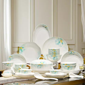 凡瑞斯青葱岁月12人用42头骨瓷餐具