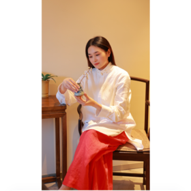 【抖音专属】高领衬衫（24710118-山矾）