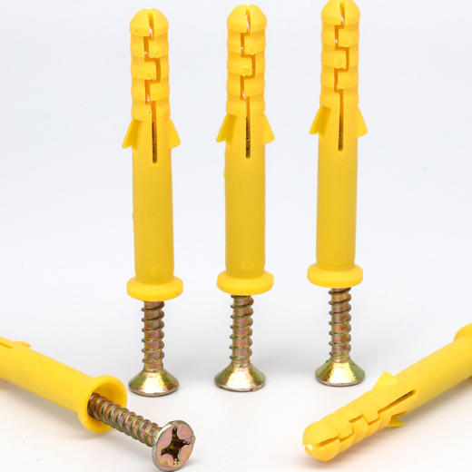 小黄鱼塑料膨胀螺丝M8镀彩锌自攻螺丝 加长膨胀管胀栓胀钉尼龙胀塞 商品图1