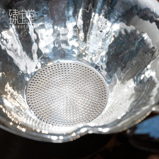【样品特惠7折，仅1件，无货退款】臻宝堂茶漏999纯银蝶恋花茶叶过滤器纯手工大漆螺钿茶滤茶具配件蝶恋花茶漏 商品图3