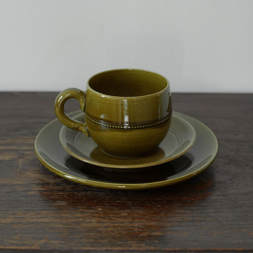 【苏州】瑞典Old Hoganas珍珠墨绿三件套 A0323 商品图0