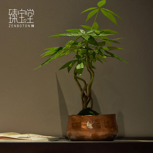 臻宝堂铜建水纯手工锤纹茶渣桶大容量平仲茶洗家用水盂茶具零配件茶洗平仲建水 商品图4